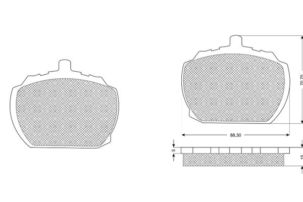 PROCODIS FRANCE Комплект тормозных колодок, дисковый тормоз PF1060